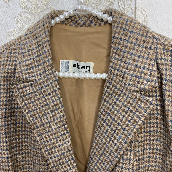 Vintage wool houndstooth jacket - Picture 4 of 5